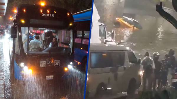 Lluvias inundan CDMX: Caída de rayo deja sin servicio al Tren Ligero y se desborda río en Naucalpan