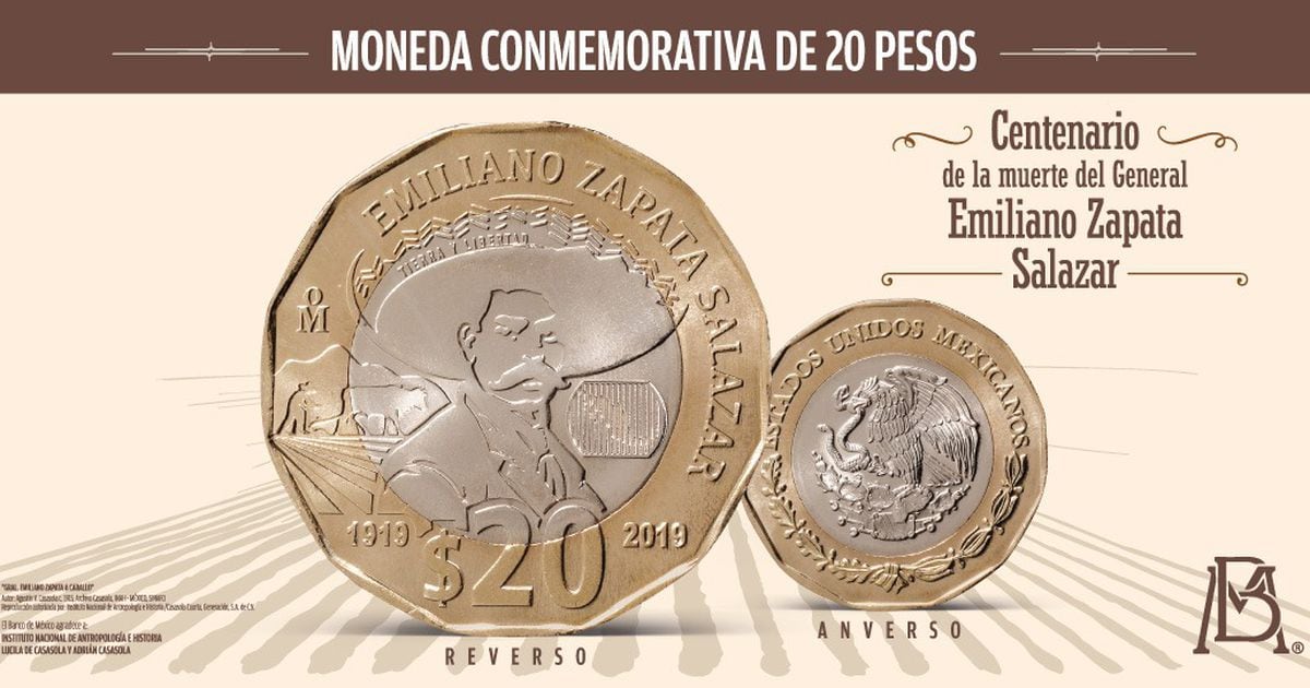 Banxico Lanza Moneda De 20 Pesos Conmemorativa Al Centenario Luctuoso ...