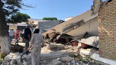 Así colapsó en segundos el techo de una Iglesia en Ciudad Madero, Tamaulipas (VIDEO)