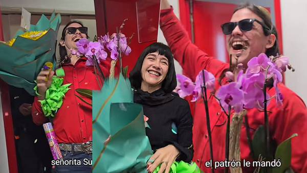 ‘Señorita Susana, le manda unas flores el patrón’: Zabaleta es sorprendida por el tiktoker (VIDEO)