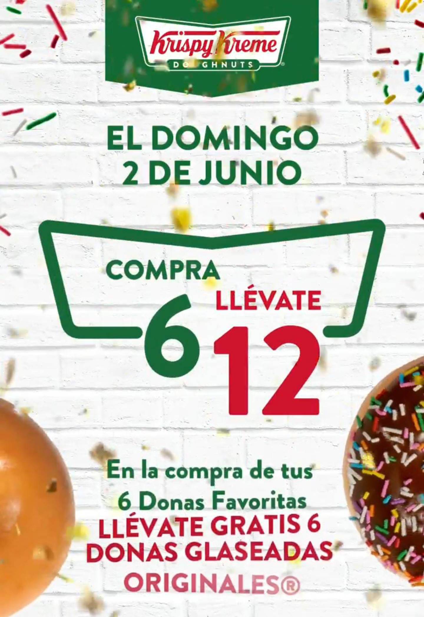 Krispy Kreme regalará media docena de donas en la compra de otras 6. (Foto: X @krispykrmemx).