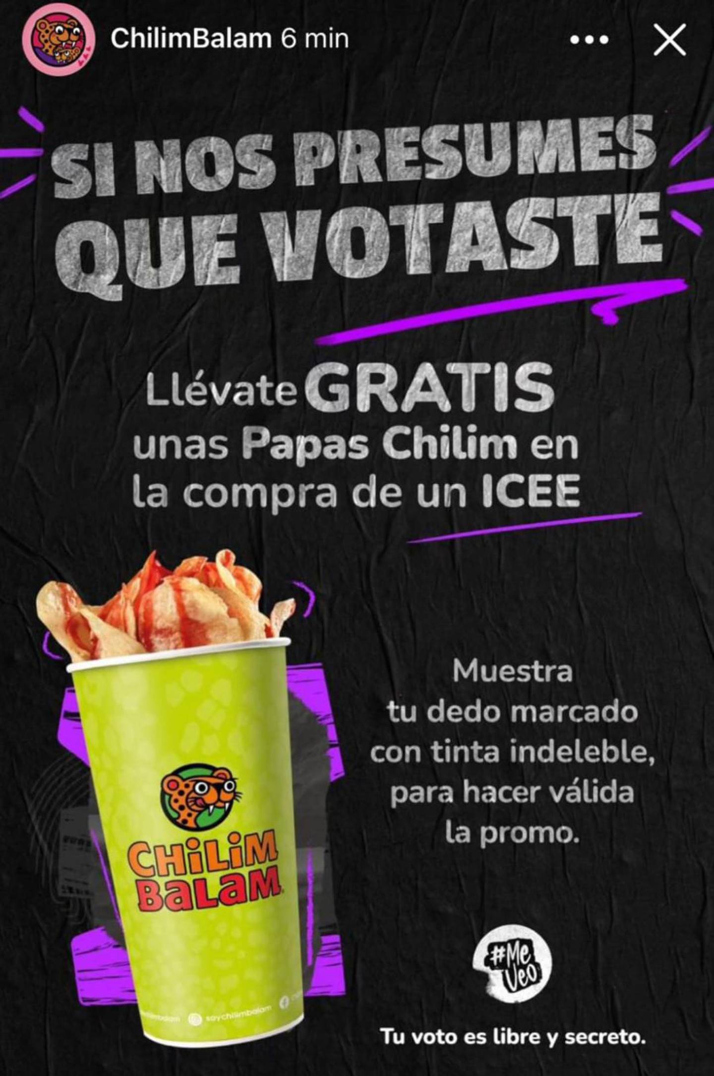 Chilim Balam regalará unas papas el 2 de junio. (Captura: Instagram @chilimbalam)