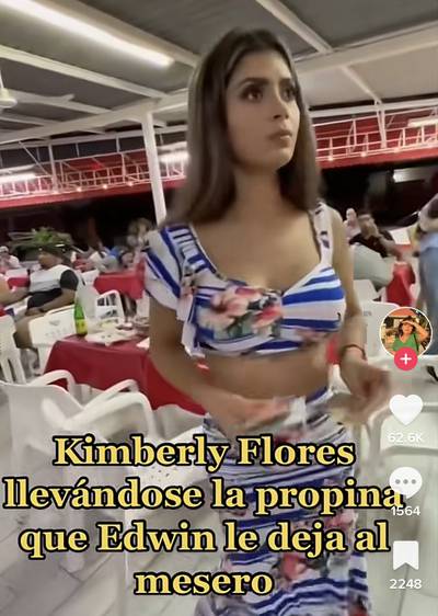 Fue real? Kimberly Flores causa polémica por llevarse propina que dejó el  cantante Edwin Luna – El Financiero