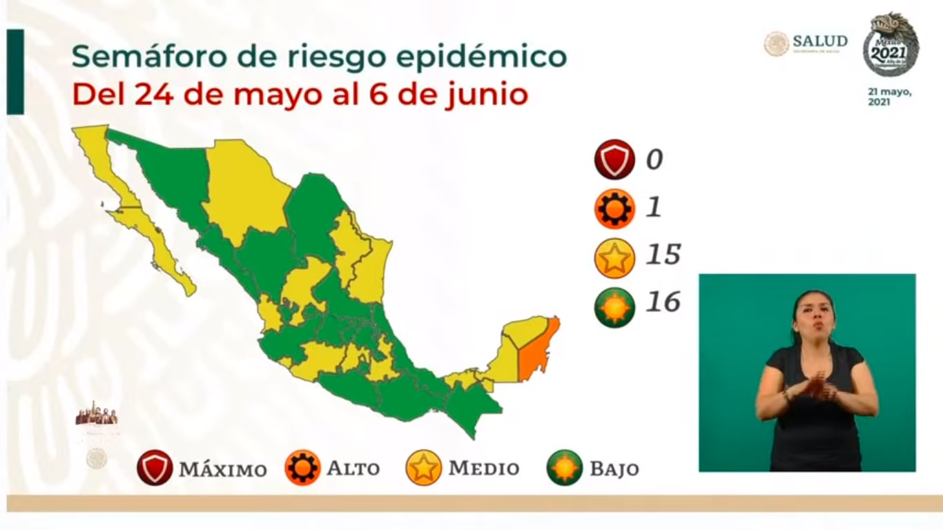 Semáforo COVID-19: En este color estará tu estado la próxima semana – El  Financiero