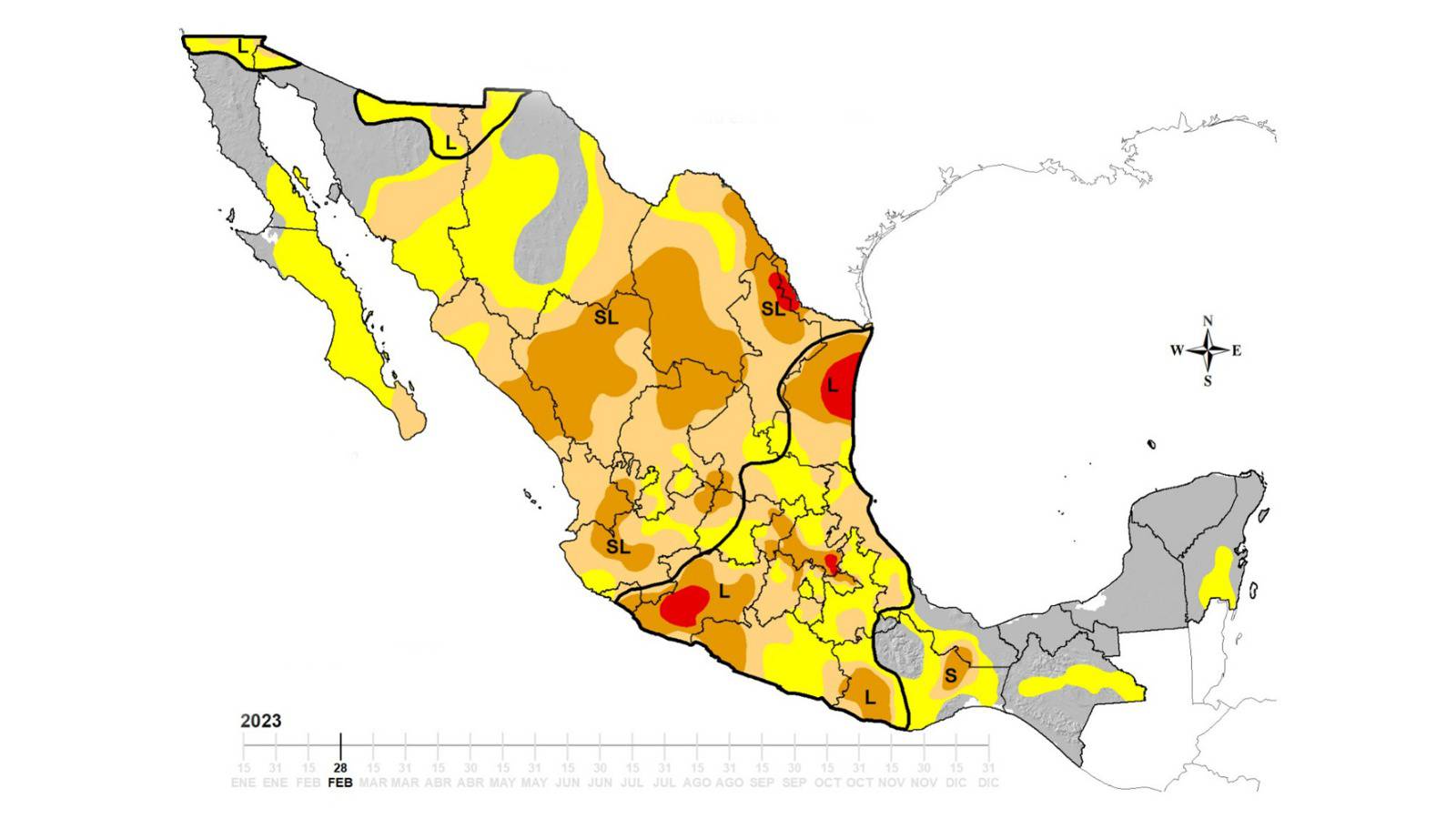 Mapa Del ‘infierno En México 5016 Del País Tiene Condiciones De Sequía Alerta Conagua El 6535