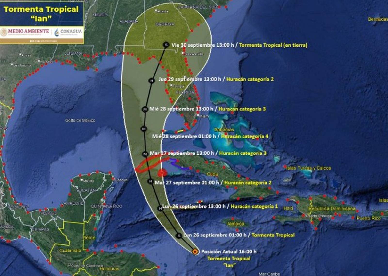 Tormenta tropical ‘Ian’ golpearía costas de Quintana Roo y Yucatán El