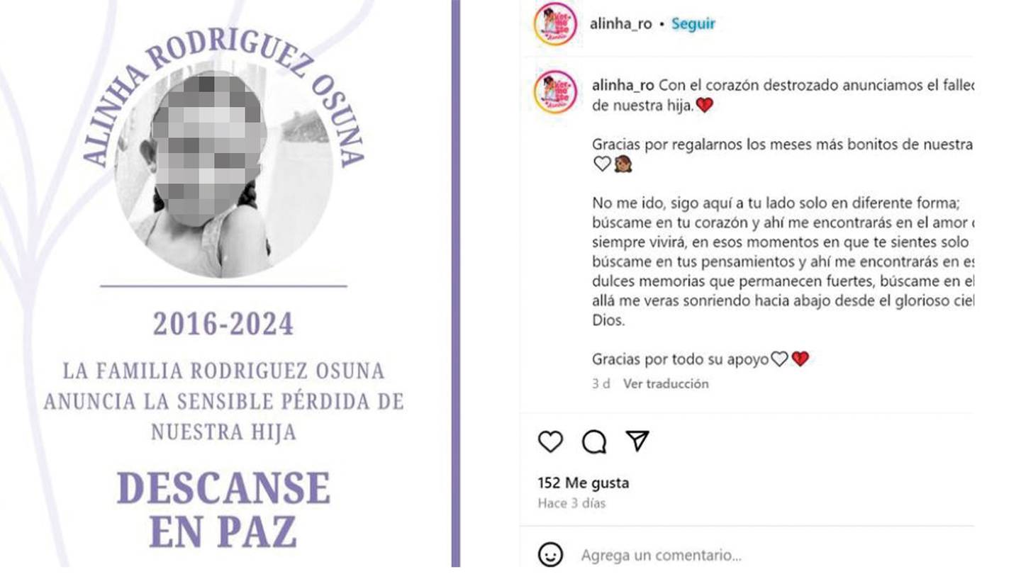 El mensaje de Martín Rodríguez, integrante de La Adictiva, a su hija Alinha, quien murió a los 7 años. (Foto: Instagram @alinha_ro)