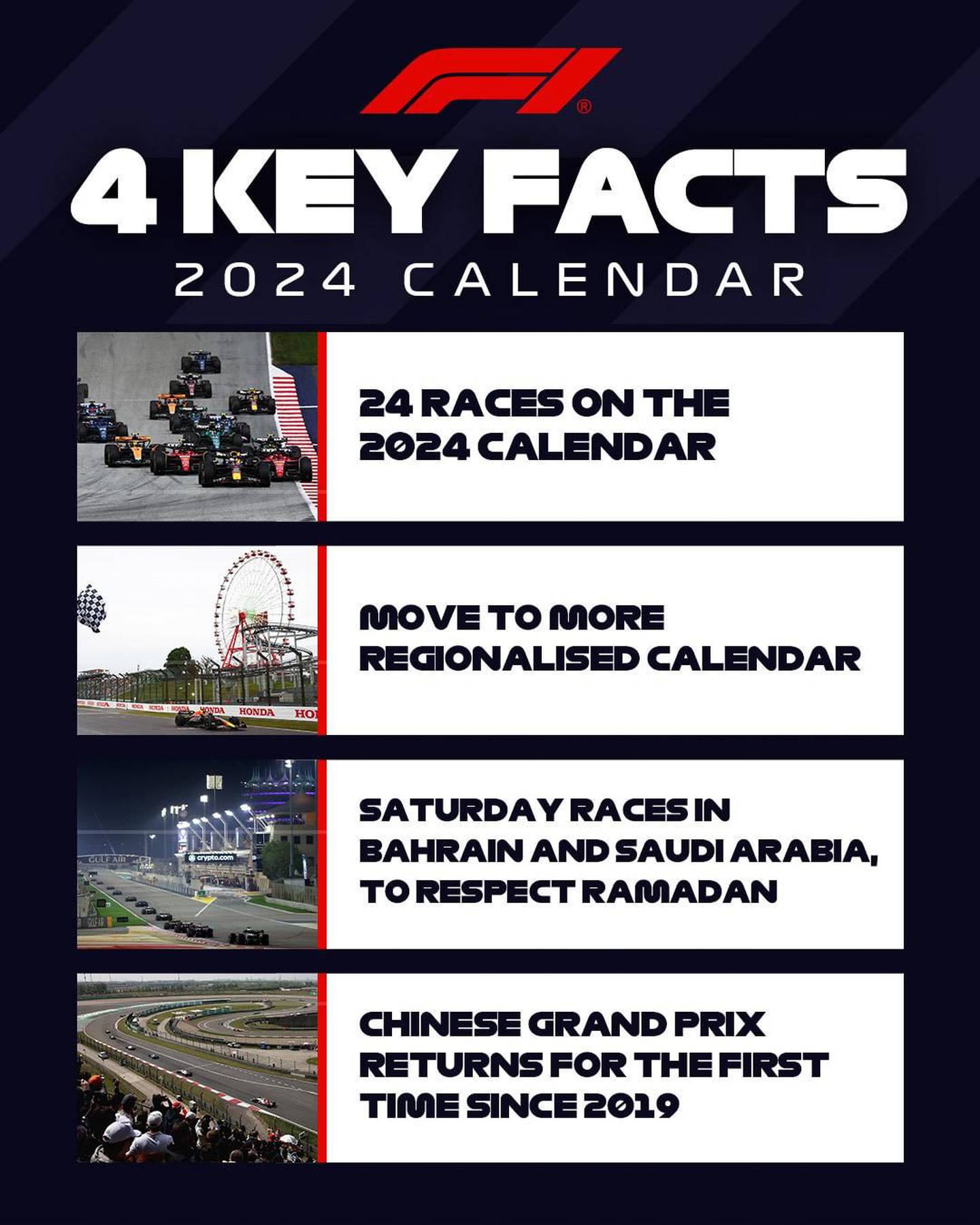 F1 2024 calendar What great prizes will 'Checo' Pérez run on Saturday?