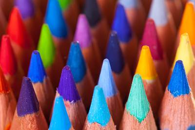 útiles escolares dibujo, escuela, lápiz, lápiz de color