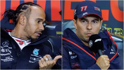 Hamilton le tira a ‘Checo’ Pérez: ‘Si tuviera su auto, Verstappen no estaría tan bien’