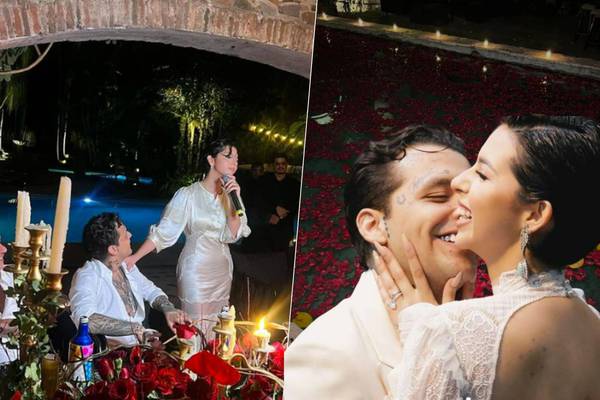 (FOTOS) Así fue la lujosa boda de Nodal y Ángela Aguilar: Con homenaje a Flor Silvestre y miles de pétalos