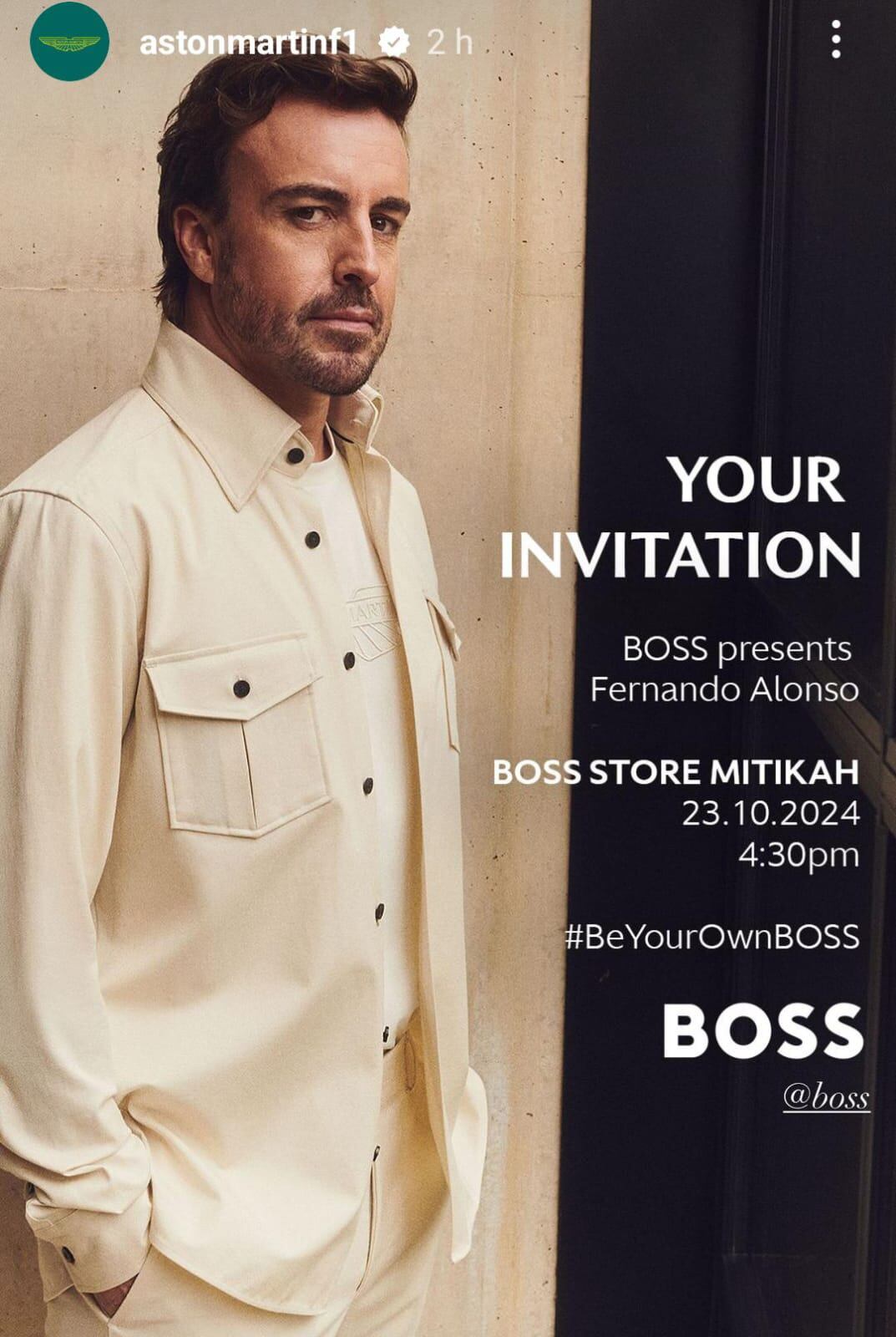 Fernando Alonso en Mitikah. (Foto: Instagram @astonmartinf1)