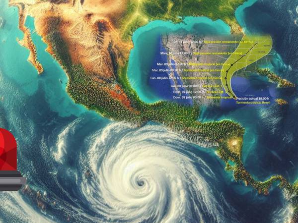 Tormenta Tropical Beryl volverá a ser Huracán Categoría 1 en HORAS, ¿golpea a México? Trayectoria